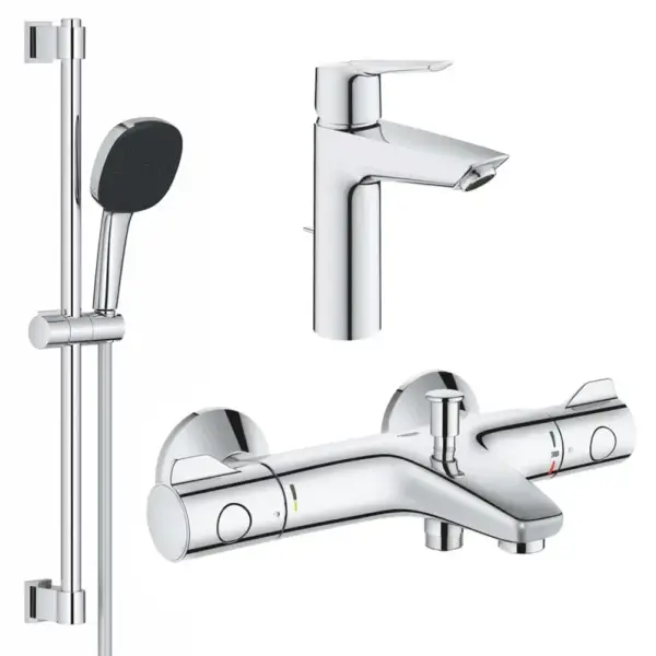 Набір змішувачів для ванної Grohe QuickFix Start UA202304TS з термостатом