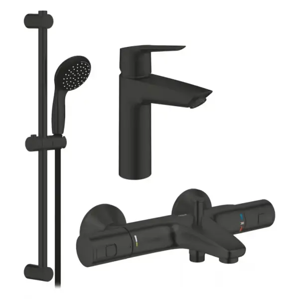 Набір змішувачів Grohe QuickFix Start Black UA303304TM для ванної